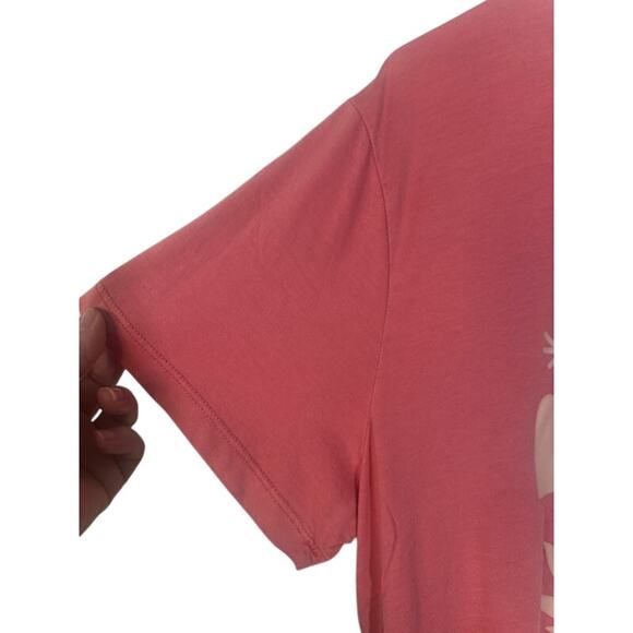 Marine Layer Pink Climate Short Sleeve Lightweight Cotton T-Shirt Women Sz L - Picture 6 of 8
